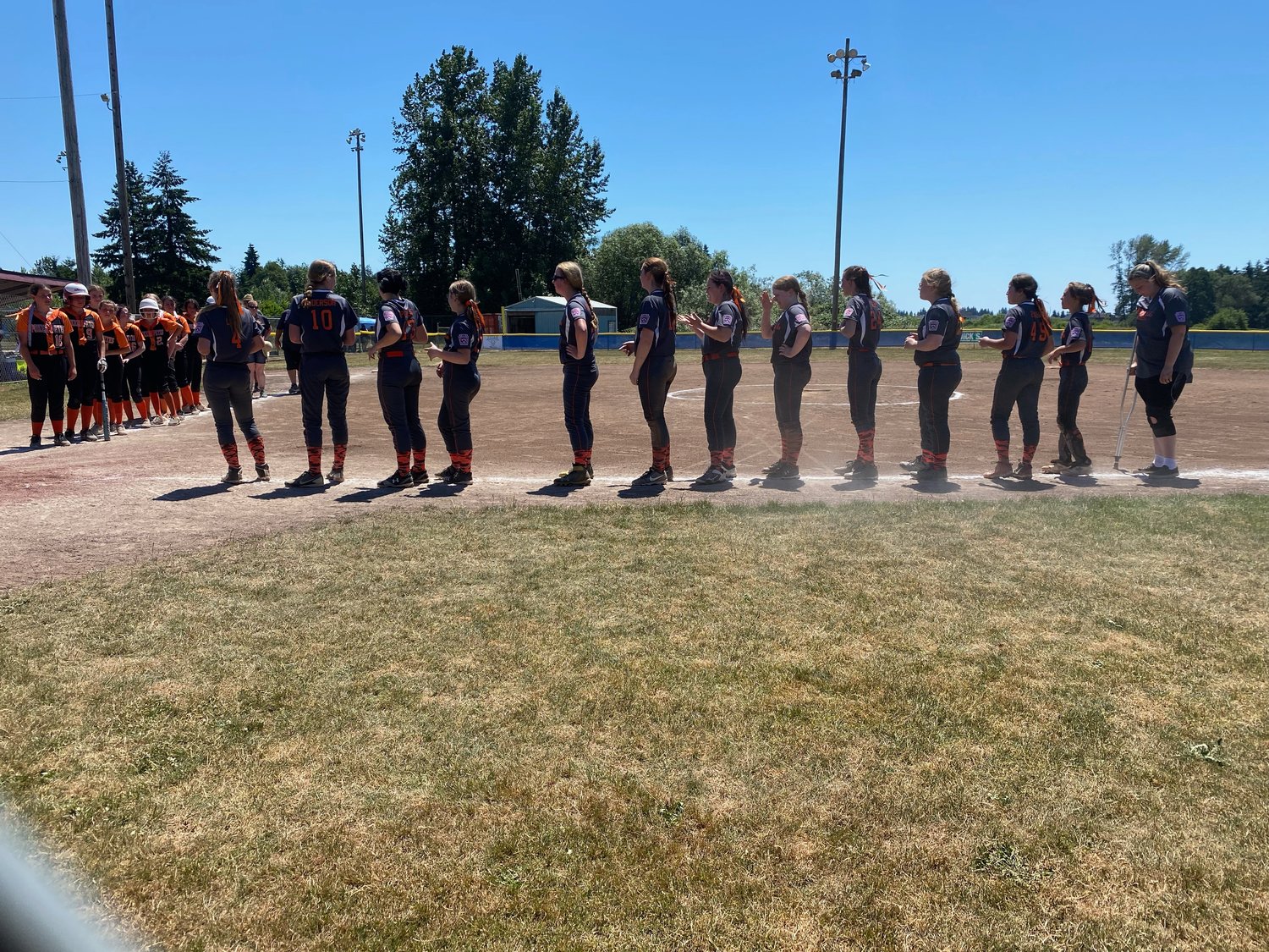 The Battle Ground Little League Junior softball team played Kalama during the district tournament on June 27 at Glenwood Little League field.
